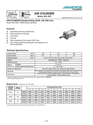 Janatics A16 Series Pneumatic Cylinder