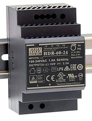 Mean Well HDR-60-24 DIN Rail Power Supply